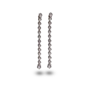 Lange, transparente Diamantohrringe