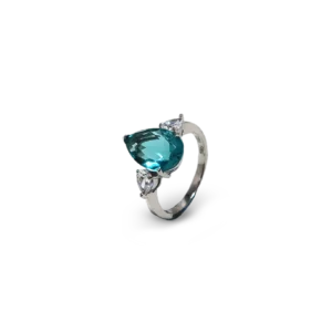 Ovaler blauer Diamantring